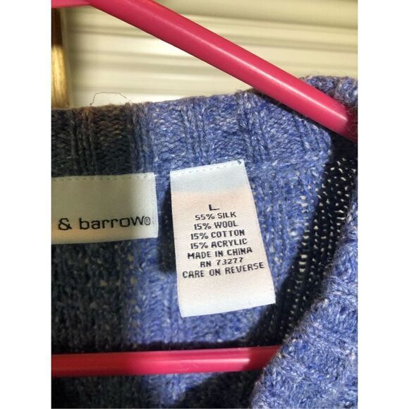 Croft & Barrow Women’s Periwinkle Blue Sweater Zip Up Jacket Size L - Picture 5 of 6